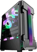 Carcasa Pro Gaming Zerg, Middle Tower, ATX, fara sursa, controller ARGB
