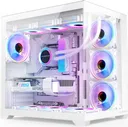 Carcasa Pro Gaming ELITE White, Cube Tower, ATX, fara sursa, 7x ARGB FAN, Controller ARGB