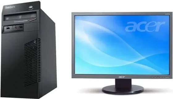 Pachet Calculator second hand Lenovo Thinkcentre M71 Tower Core i5-2400, 4GB DDR3, 500GB HDD + Monitor Acer 193W