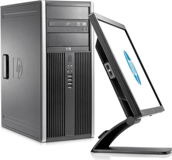 Pachet – HP 6200 Tower second hand Intel I5-2400 + Monitor 19″ second hand wide Grad -A, Webcam HD 720p