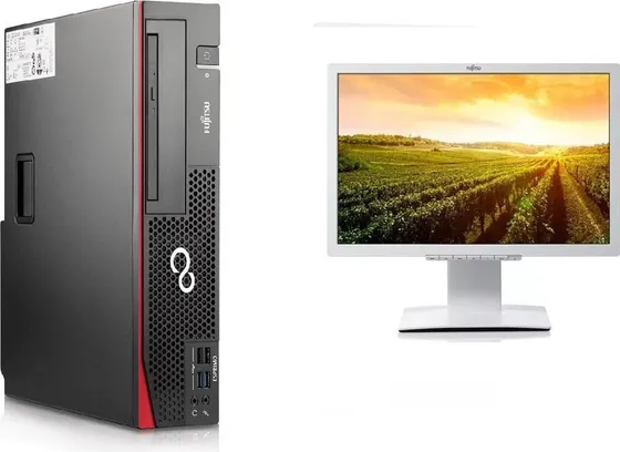 Pachet Calculator second hand Fujitsu Esprimo D757 / E85+ Intel Core i5-6500, 8GB DDR4, 256GB SSD + Monitor LED second hand Fujitsu Siemens B22W-7, 22 inch