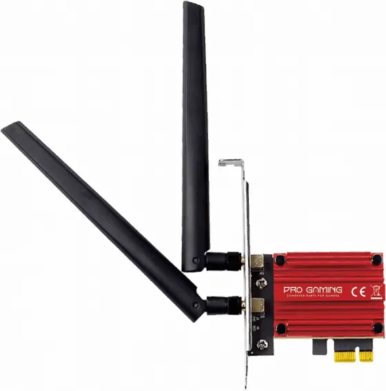 De retea Wireless AX3000, Pro Gaming, Bluetooth 5.2, Wi-Fi 6, PCIe, 3000 Mbps, 2 antene Wi-Fi, compatibil Windows 11 / 10