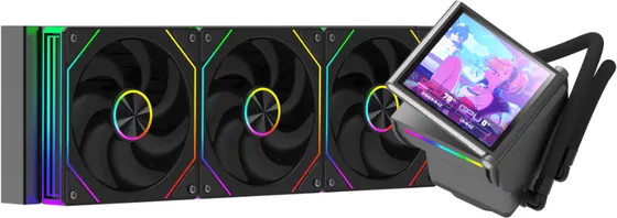 Cooler CPU AIO ProGaming Glacier View 360, Display LCD 4.0 inch, 360mm, 3 Ventilatoare ARGB, 400W, Negru