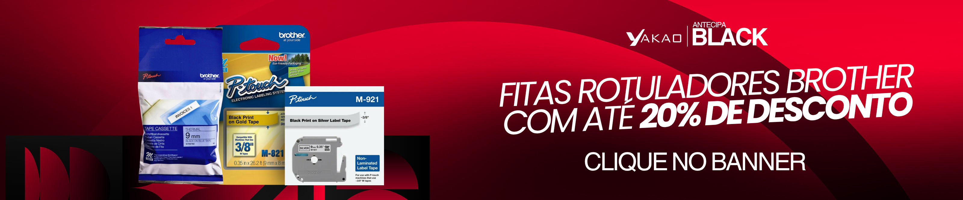 Fitas Rotuladoras 20% de desconto