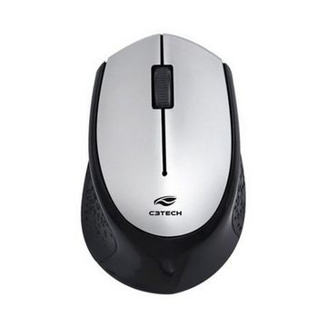 Mouse Sem Fio C3tech M-W50SI 1600 DPI Preto/Prata
