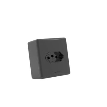 Caixa Sobrepor 1 Tomada 2 Pinos + Terra 20A 250V Linha E Enerbras Preto - 329-EN/CPP