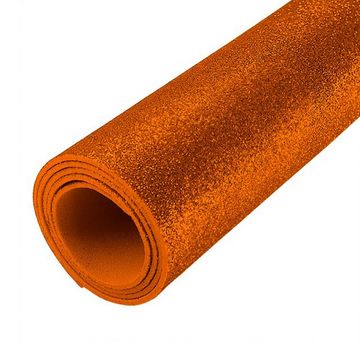 Eva com Glitter 40x48 Centímetros 2mm BRW Pacote com 05 Unidades Laranja - PE3506-SINOP-03