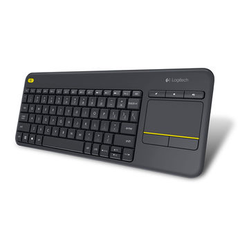 Kit Teclado + Mouse sem Fio Touch Pad Integrado Logitech K400 Plus Preto/Cinza - 920-007125