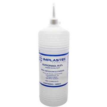 Álcool Isopropílico 99,8% Isopropanol 1000ml com Bico Aplicador - Implastec - PAIP100018-SINOP-03