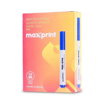 Caneta Quadro Branco 2,0mm Caixa com 12 Unidades Azul - Maxprint - 709118