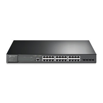 Switch PoE+ Gerenciável L2+ Tp-Link SG3428MP 24 Portas 10/100/1000 Mbps + 4 Portas SFP + 1 Porta Console Rj45 JetStream - Omada