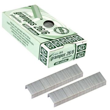 Grampos Galvanizado 26/6 Caixa com 5000 Unidades - ACC - 9.24.13.24-0