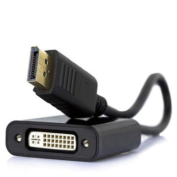Conversor DisplayPort Macho para DVI Fêmea Preto F3 - 612 - com cabo de 20cm