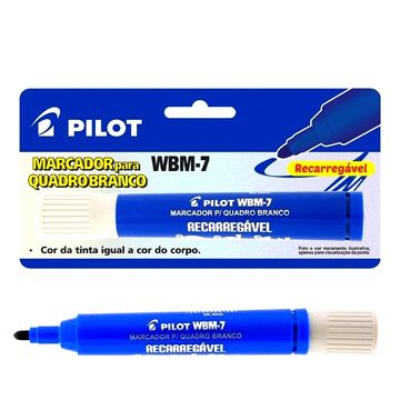 Caneta Quadro Branco Recarregável 4,0mm Unitário Azul - Pilot - WBM-7