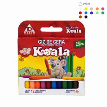 Giz de Cera 12 Cores - Koala - 2131-SINOP-03