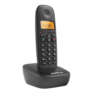 Telefone sem Fio Intelbras com Identificador de Chamadas Preto - TS2510 - Suporta até 7 Ramais