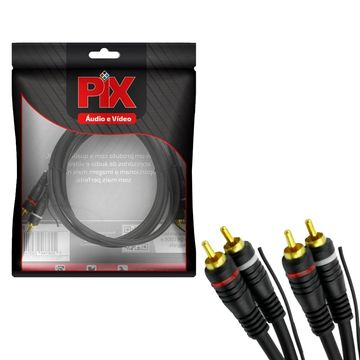 Cabo RCA PIX 2 RCA-Macho - 2 RCA-Macho 1,5 Metros - 018-0015
