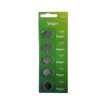 Bateria CR1632 3,0 Volts Elgin - 82340 - Cartela com 5 Baterias