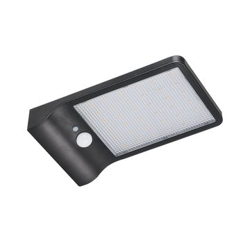 Arandela Pad Led Solar 1,5W 180lm 3000K com Sensor de Presença IP44 Preto Elgin - 48ARSOLPAD00