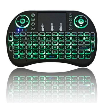 Teclado Mini Keyboard Wireless com Mouse Touch Screen Led - Exbom - BK-BTI8LED