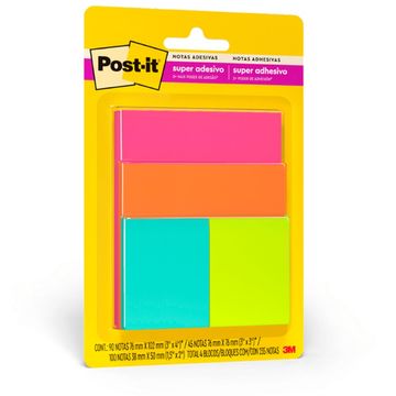 Bloco de Notas Adesivo Cascata Misto 4 Blocos - Post-it - 3M - HB004528715