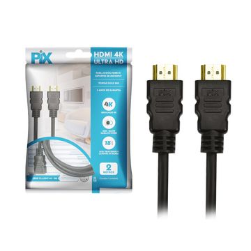 Cabo HDMI Macho x Macho 2.0 4K HDR 19 Pinos 2,0 Metros PIX - 018-2222-SINOP-03