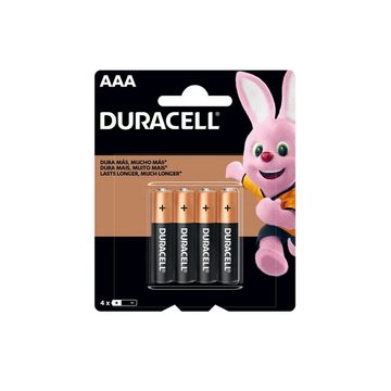 Pilha Alcalina AAA Duracell - MN2400B4 - Blister com 4 Pilhas