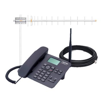 Celular Rural de Longo Alcance GSM 890 a 960 MHz CA-42S + Antena Externa 17 DBI + Cabo 15 Metros - 2 Chips Quadriband - Aquário - CA-902 125512-SINOP-03