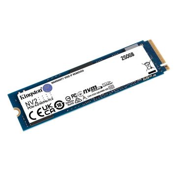 SSD 250 GB M2-NVME PCI-e 4.0 2280 Kingston SNV2S/250G Leitura 3000 MBPS Gravação 1300 MBPS-SINOP-03