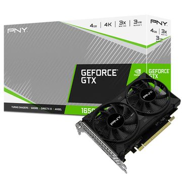 Placa de Vídeo PNY Geforce  GTX1650 4GB DDR6 128Bits HDMI Display Port - VCG16504D6DFPPB1