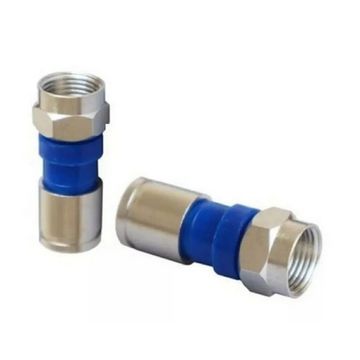 Conector F RG6 Compressão - CNF60012AZ - Proeletronic