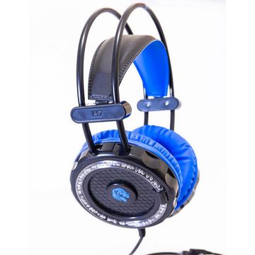 Fone de Ouvido Gamer Headset Hayom Preto/Azul Conexão P2 com Microfone - HF2201