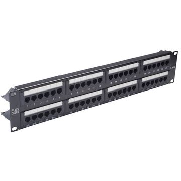 Patch Panel 48 Portas 19 Polegadas Cat.6 Pluscable - LA-P648-SINOP-03