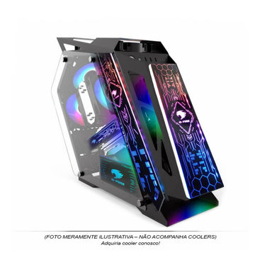 Gabinete Gamer Pixxo GS Lumine Preto sem Fonte e Cooler Led RGB com Lateral de Vidro - CGLKL06G-SINOP-03