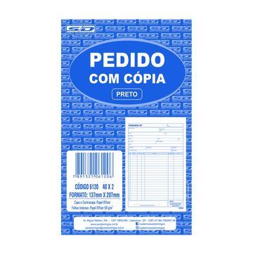 Talão de Pedido 1/18 São Domingos 2 Vias 80 Folhas - 6120 - Pacote com 20 Unidades-SINOP-03