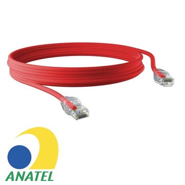 Cabo Patch Cord Cat.6 5,0 Metros Vermelho Furukawa Sohoplus 35123010 - Homologado ANATEL-SINOP-03