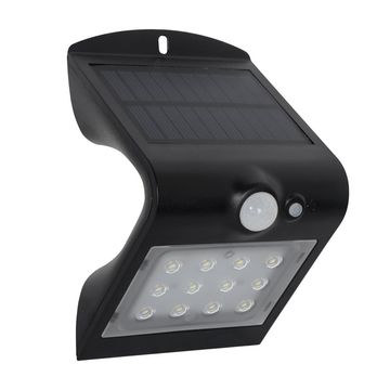 Arandela Solar Pro Led 1,5W 220lm 3000K com Sensor de Presença Preto IP65 Elgin - 48ARSOLPRO00-SINOP-03