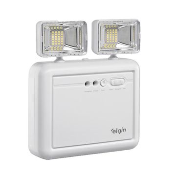 Luminária de Emergência LED Elgin 1200 Lumens 8W com Bateria Interna Bivolt - 48LEM1200PB0-SINOP-03