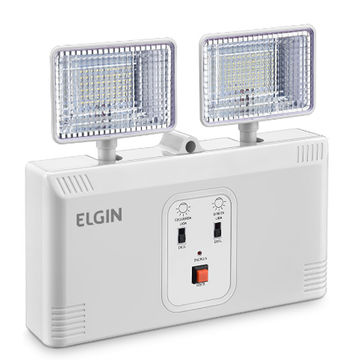 Luminária de Emergência LED Elgin 2000 Lúmens 16W com Bateria Interna Bivolt - 48LEM2KL0000