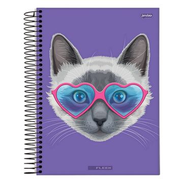 Caderno Universitário Capa Dura Espiral 10 Matérias 200 Fls 200x275 On Fleek - Unitário - Jandaia - 68742-55F