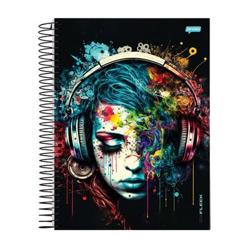 Caderno Universitário Capa Dura Espiral 12 Matérias 240 Fls 200x275 On Fleek Unitário - Jandaia - 68743-55B