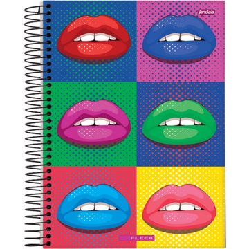 Caderno Universitário Capa Dura Espiral 15 Matérias 300 Fls 200x275 On Fleek - Unitário - Jandaia - 68744-55B