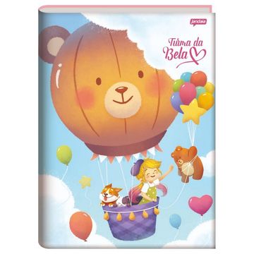 Caderno Brochura Capa Dura Costurado 80 Fls 140x200 Turma da Bela - Unitário - Jandaia - 71689-77A