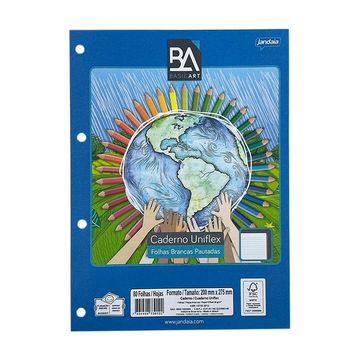 Refil para Caderno Argolado e Fichário 80 Fls 200x275 Uniflex - Unitário - Jandaia - 73012-77