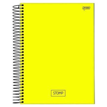 Caderno Universitário Capa Dura Espiral 1 Matéria 96 Fls 200x275 Stomp Amarelo - Unitário - Jandaia - 64074-77