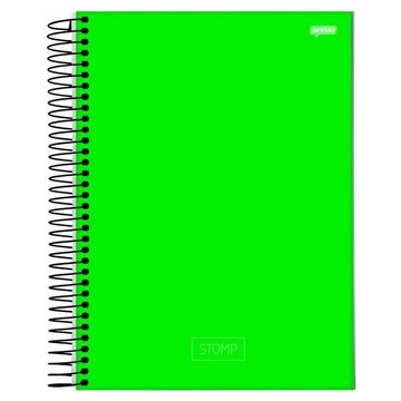 Caderno Universitário Capa Dura Espiral 1 Matéria 96 Fls 200x275 Stomp Verde - Unitário - Jandaia - 64076-77