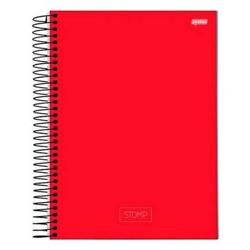 Caderno Universitário Capa Dura Espiral 1 Matéria 96 Fls 200x275 Stomp Vermelho - Unitário - Jandaia - 64077-77