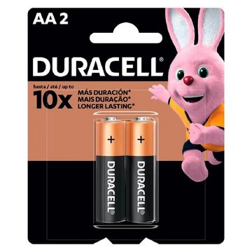 Pilha Alcalina AA Duracell - MN1500B2/6413 - Blister com 2 Pilhas