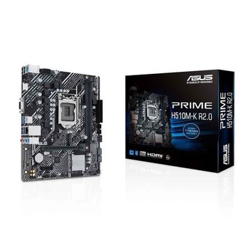 Placa Mãe Asus Prime H510M-K R2.0 para Intel LGA-1200-G10 Memória DDR4 Som Vídeo e Rede