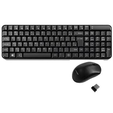 Kit Teclado + Mouse sem Fio Multmídia Multilaser 1000dpi Preto - TC183